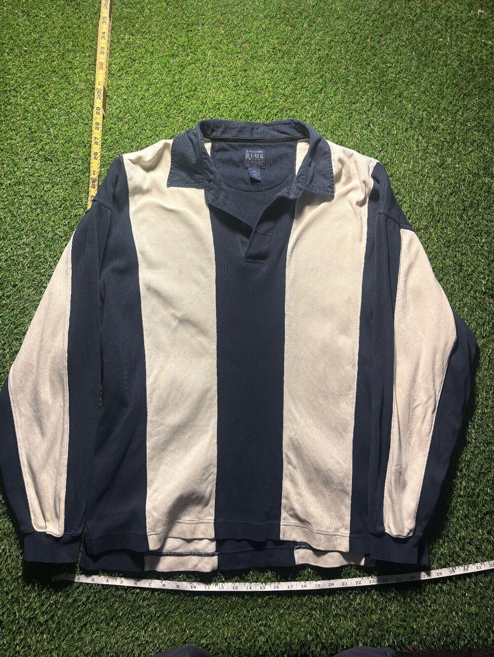 90s structure rugby long sleeve polo